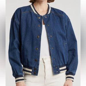 NWT denim bomber jacket